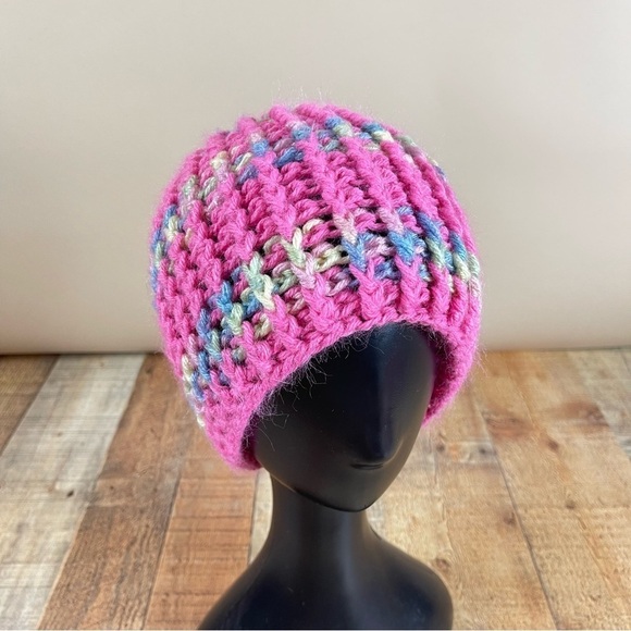 Women Chunky Cable Knit Rainbow Pastel Fall Winter Beanie Hat - Picture 1 of 5